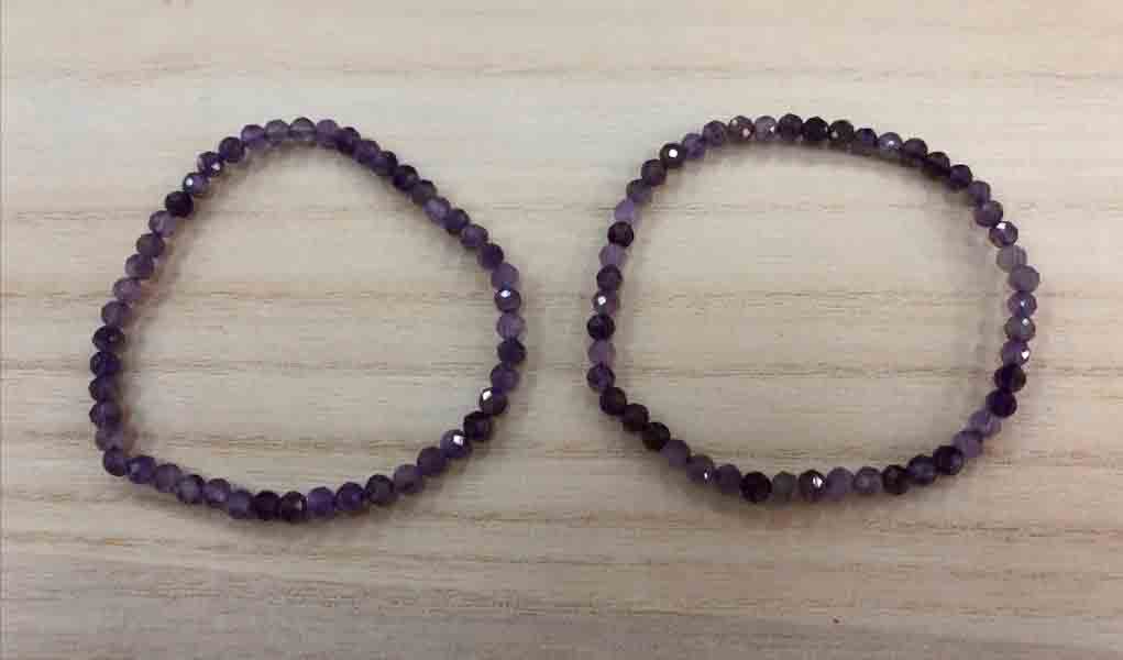 Pulsera Amatista bola facetada